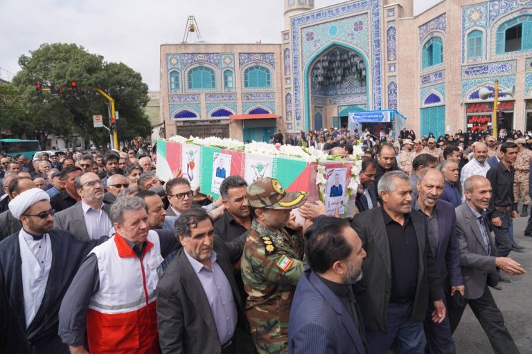 آیین تشییع پیکر پاک شهید حمله هوایی رژیم صهیونیستی در اردبیل برگزار شد